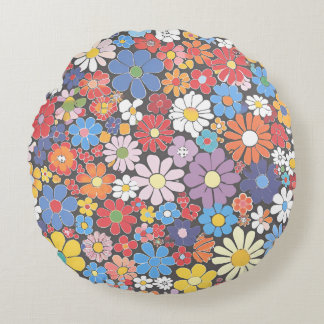 Vibrant Millefiori Elegant Mönster Rund Kudde