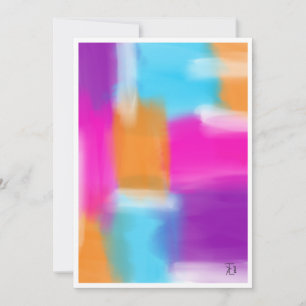 Vibrant minimal Abstrakt Tack Kort