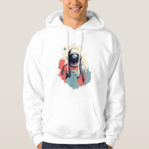 Vibrant minimal astronautkonst: Coola och Elegant Hoodie