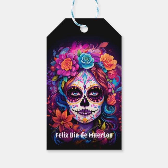 🌹 Vibrant Minne: Dam Catrina i Bloom 🌹 Presentetikett (Framsidan)