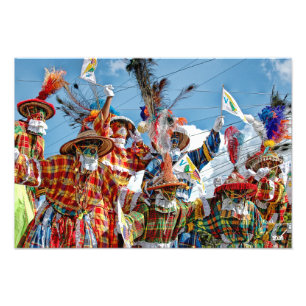 Vibrant Mocko Jumbies Wave Virgin Islands Flaggor Fototryck