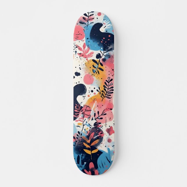 Vibrant Modern Designer Skateboard (Framsida)