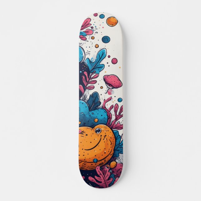 Vibrant Modern Designer Skateboard (Framsida)