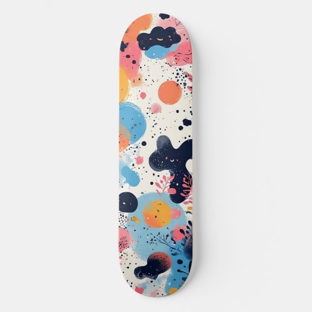 Vibrant Modern Designer Skateboard (Framsida)