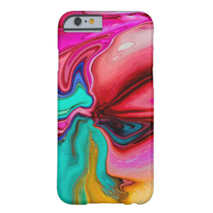 Vibrant Modern marble Watercolor Barely There iPhone 6 Fodral