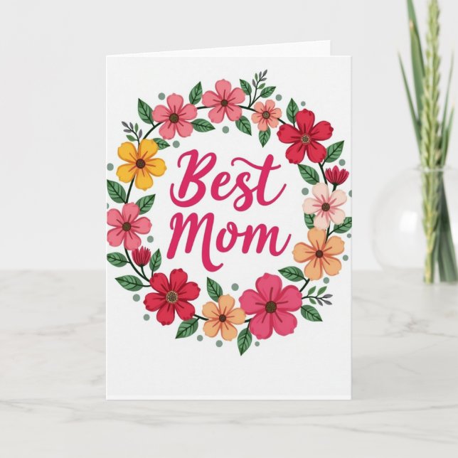 Vibrant Moms Day Card Kort (Framsida)