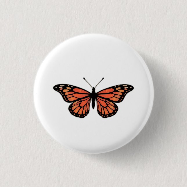 Vibrant Monarch Butterfly Illustration on Light Ba Knapp (Framsida)