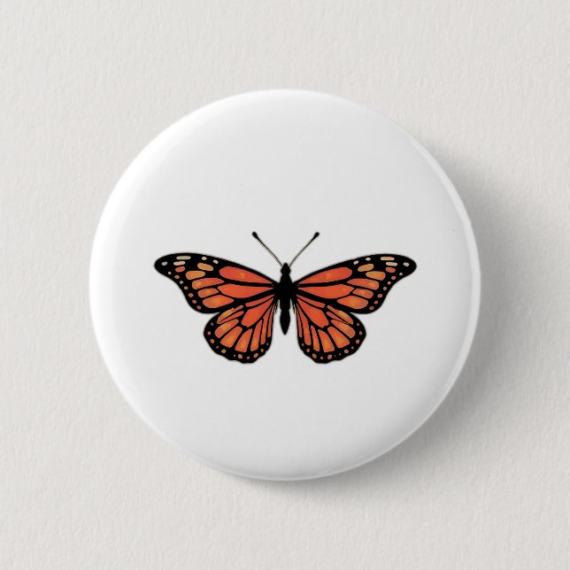 Vibrant Monarch Butterfly Illustration on Light Ba Knapp (Framsida)