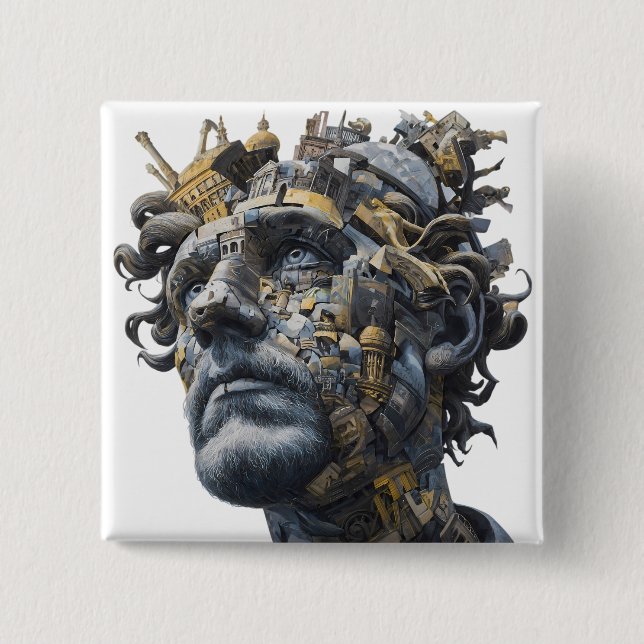 Vibrant Monarch Butterfly Illustration on Light Ba Knapp (Framsida)