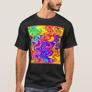 Vibrant Mönster Stil Art T Shirt