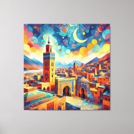 Vibrant Moroccan Skyline-Azilal Canvastryck