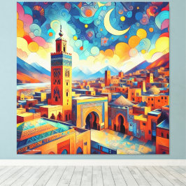 Vibrant Moroccan Skyline-Azilal Canvastryck