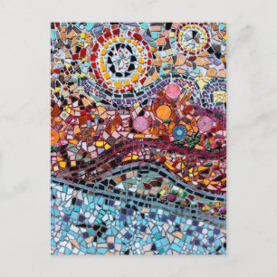 Vibrant Mosaic Wall Art Vykort
