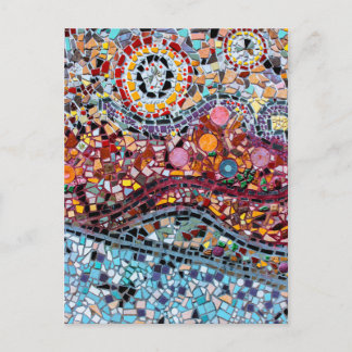 Vibrant Mosaic Wall Art Vykort