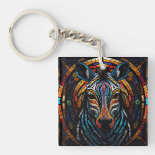 Vibrant Mosaic Zebra