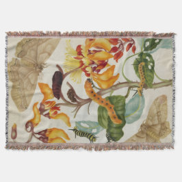 Vibrant Moth-skrift Filt