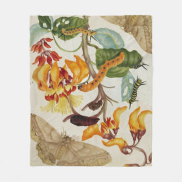 Vibrant Moth-skrift Fleecefilt