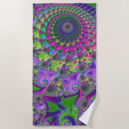 Vibrant multi-färg fractal mandala