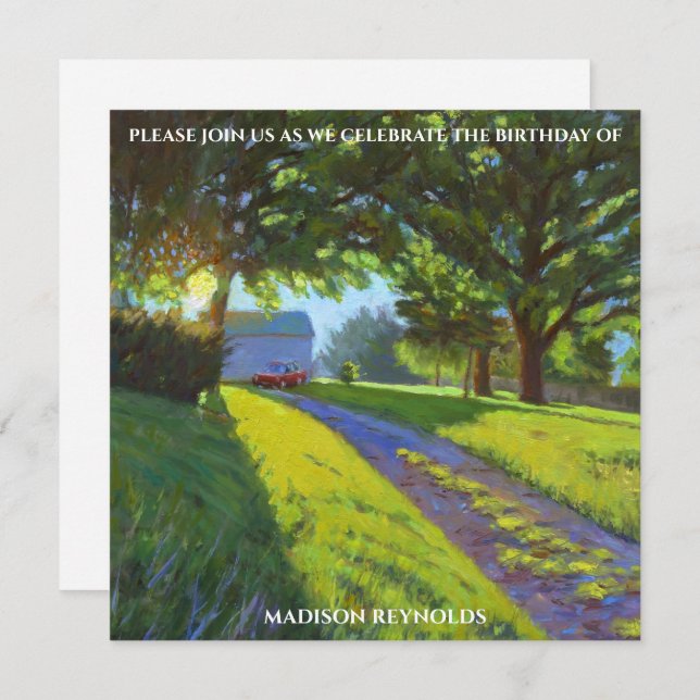 Vibrant Multicolor Birthday Celebration Card (Fram/baksida)