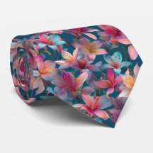 Vibrant Multicolor Lily Floral Pattern