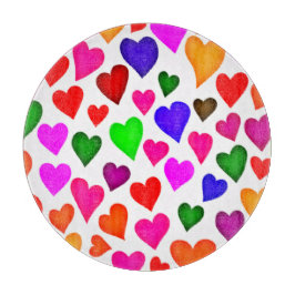 Vibrant Multifärgad Heart Mönster