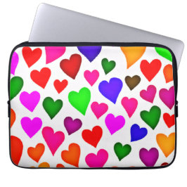 Vibrant Multifärgad Heart Mönster Laptop Fodral