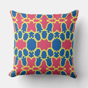 Vibrant multifärgad, klassisk väv mönster design t kudde