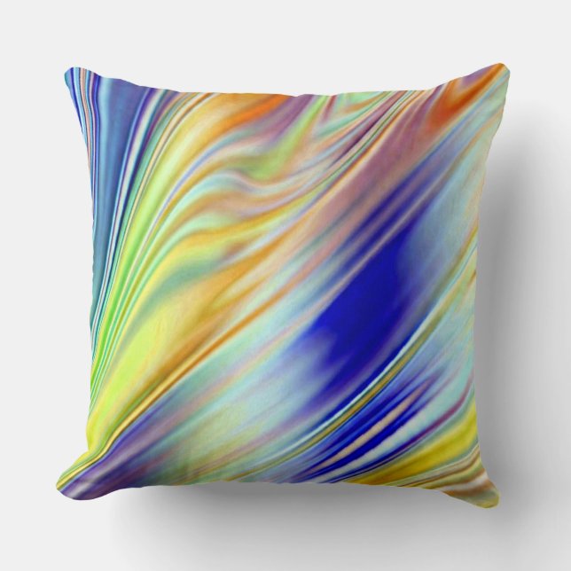 Vibrant multifärgad, klassisk väv mönster design t kudde (Framsida)