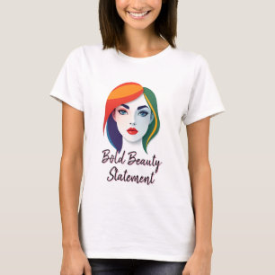 Vibrant Multifärgad Porträtt T Shirt