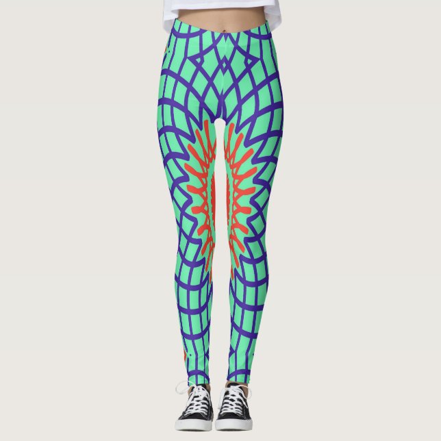 Vibrant multifärgad "Ratti_Kreativ_Arts" Leggings (Framsida)