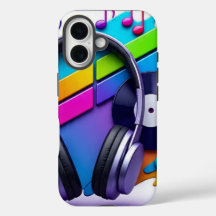 Vibrant Music Vibes Telefonväska - hörlurar och vi