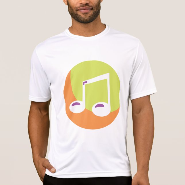 Vibrant Musical Note Double Eighth T Shirt (Framsida)