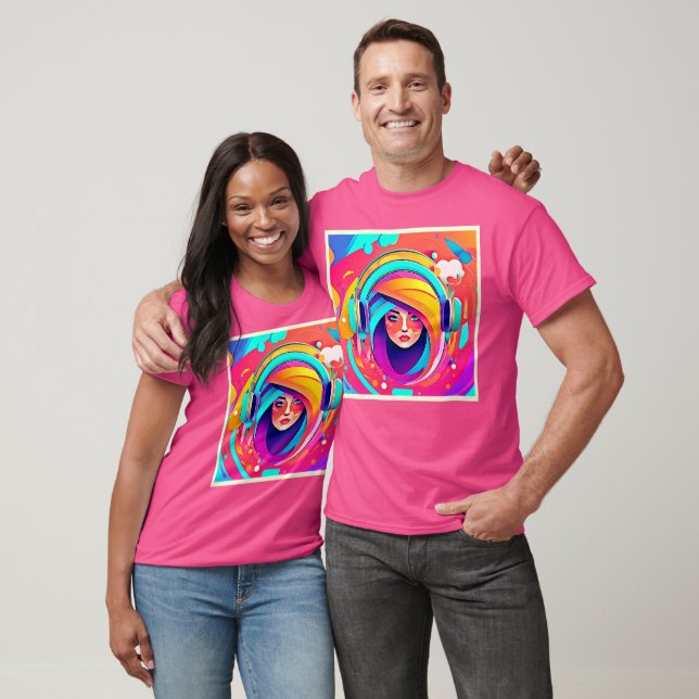 Vibrant musikflöde t shirt (Unisex)