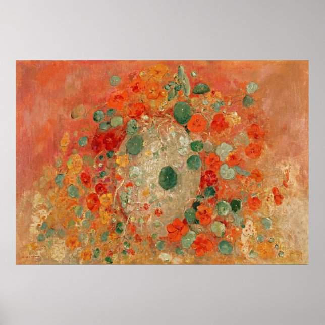 Vibrant Nasturtiums by Redon - Vibrant Flower Art Poster (Framsidan)