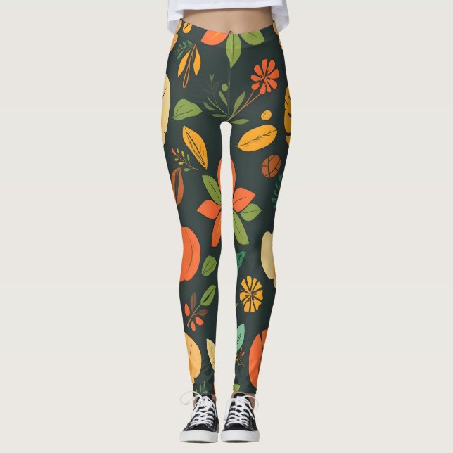 Vibrant Natural Inslag Leggings - Fet Digital P (Framsida)