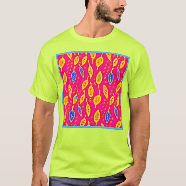 Vibrant Nature Elegance Mönster T Shirt (Framsida)
