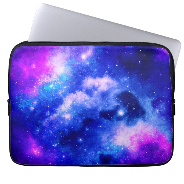Vibrant Nebula Exploration Mönster Laptop Fodral (Framsidan)