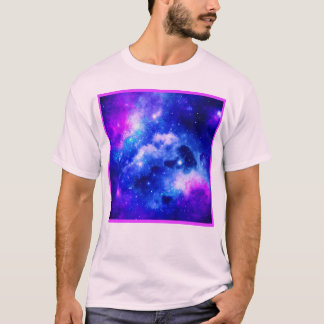 Vibrant Nebula Exploration Mönster T Shirt