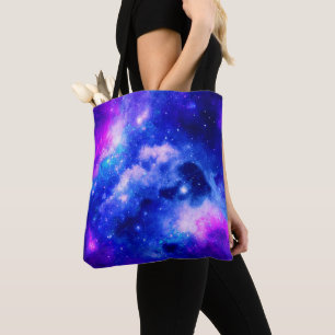 Vibrant Nebula Exploration Mönster Tygkasse