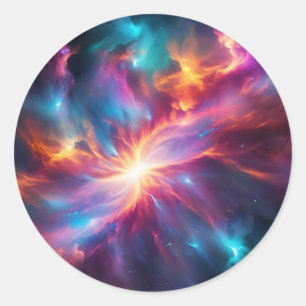 Vibrant Nebula-explosion Runt Klistermärke