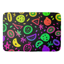 Vibrant Neon Fruits Mönster Art Badrumsmatta