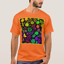 Vibrant Neon Fruits Mönster Art