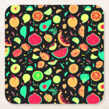 Vibrant Neon Fruits Mönster