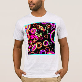 Vibrant Neon Glow Mönster T Shirt