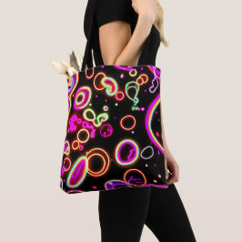 Vibrant Neon Glow Mönster Tygkasse