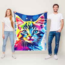 Vibrant Neon Kattunge Art