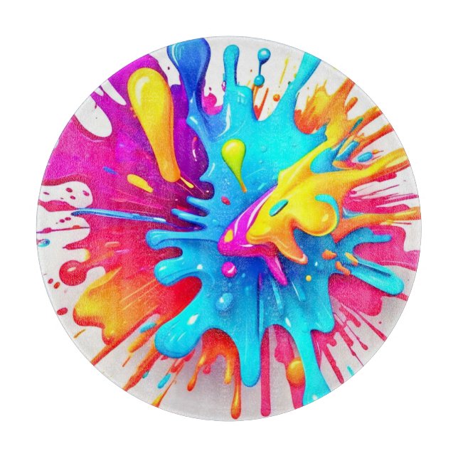 Vibrant Neon Paint Stänk Art (Framsidan)