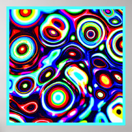 Vibrant Neon Pulse Mönster Poster