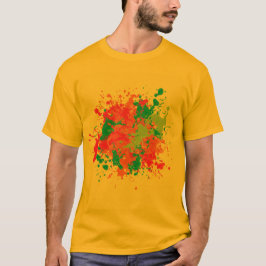 Vibrant Neon Stänk Abstrakt Art T Shirt