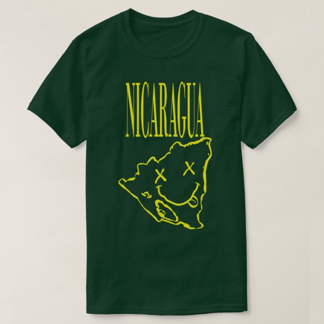 Vibrant Nicaragua x Ögon Lycklig Ansikte släpper l T Shirt (Design framsida)